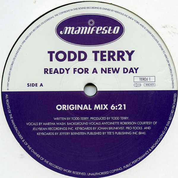 Todd Terry : Ready For A New Day (2x12", Promo)
