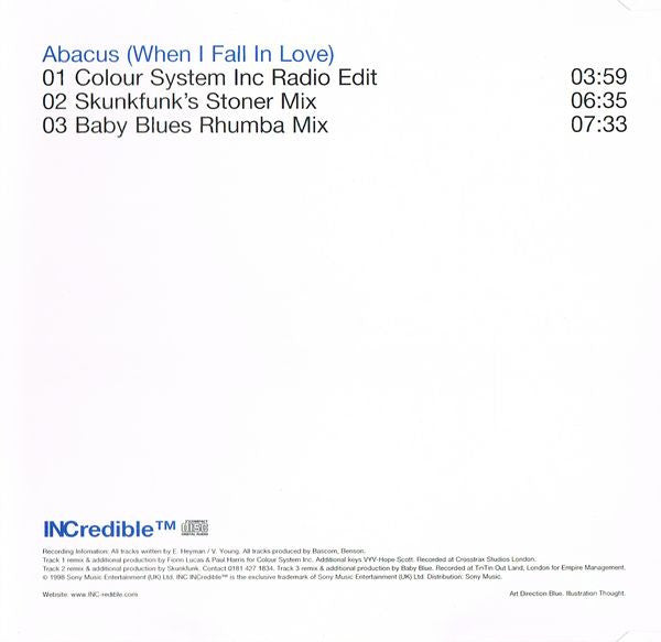 A:xus / Abacus : When I Fall In Love (CD, Single)