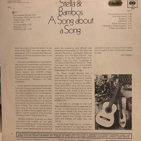 Stella And Bambos : A Song About A Song (LP)