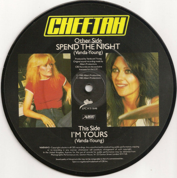Cheetah (3) : Spend The Night (7", Pic)