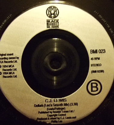 CJ Lewis : Dollars (7", Single)