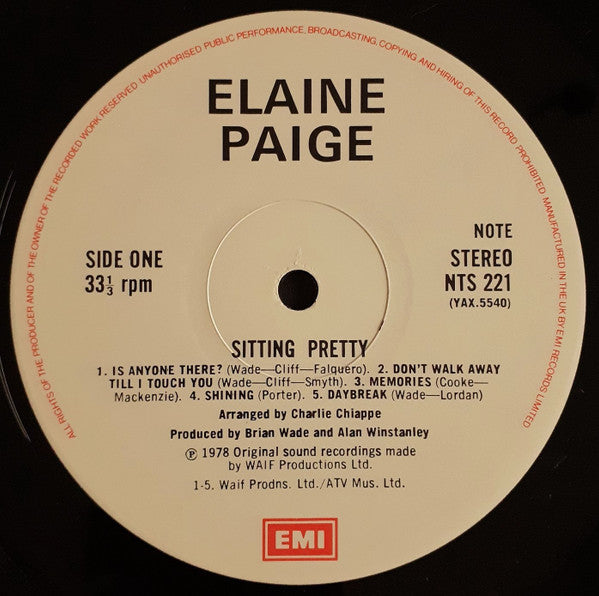 Elaine Paige : Sitting Pretty (LP, Album, RE)