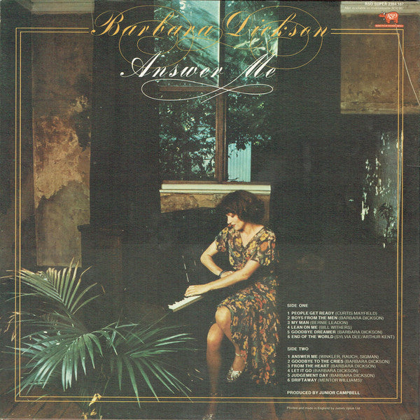 Barbara Dickson : Answer Me (LP, Album)