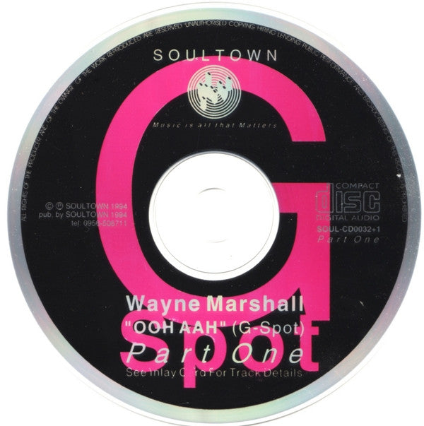 Wayne Marshall (3) : "Ooh Aah" (G-Spot) (CD, Single)