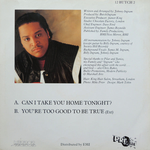 John Ingram : Can I Take You Home Tonight? (12", Single)