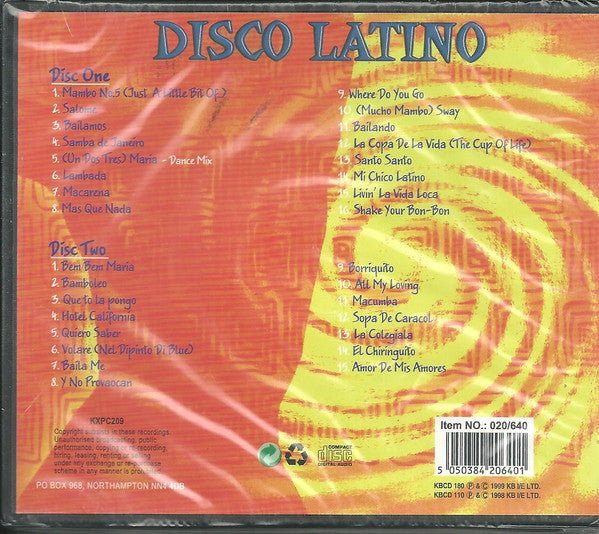 Unknown Artist : Disco Latino (2xCD)