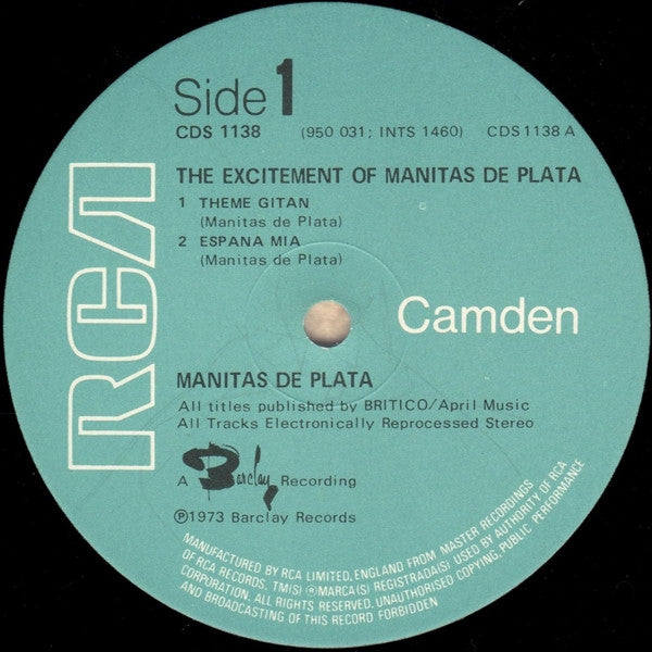 Manitas De Plata : The Excitement Of Manitas De Plata (LP)