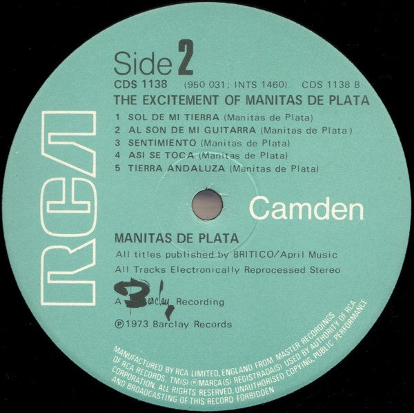 Manitas De Plata : The Excitement Of Manitas De Plata (LP)