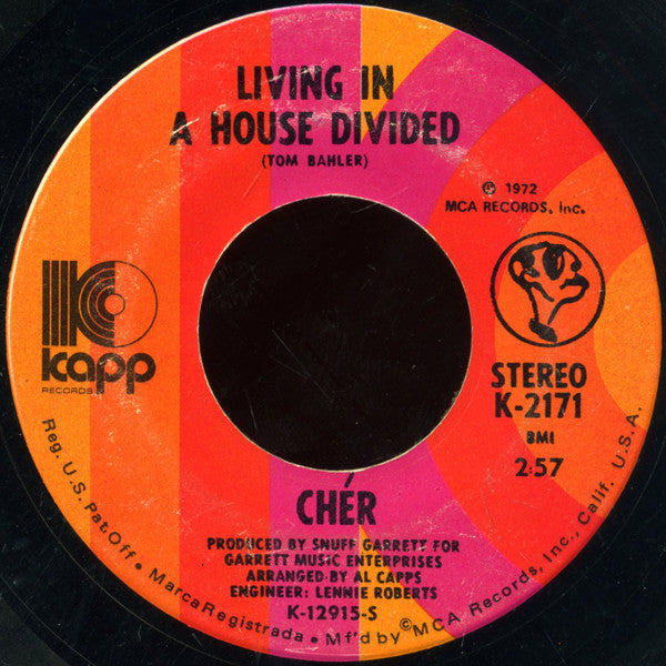 Cher : Living In A House Divided  (7", Single)