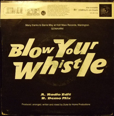 DJ Duke : Blow Your Whistle (7", Single)
