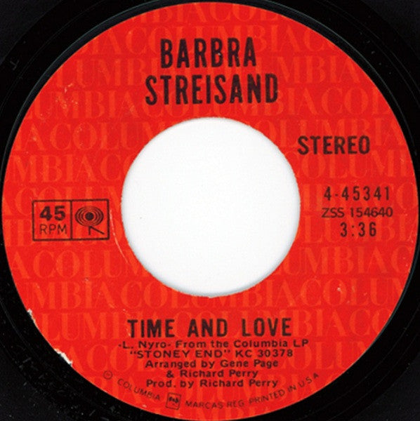 Barbra Streisand : Time And Love (7", RE, Styrene, San)