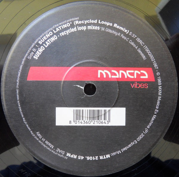 Sueño Latino : Sueño Latino (Recycled Loops Mixes) (12")