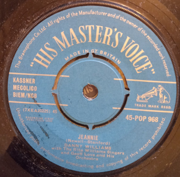 Danny Williams : Jeannie / It Might As Well Be Spring (7", Single)