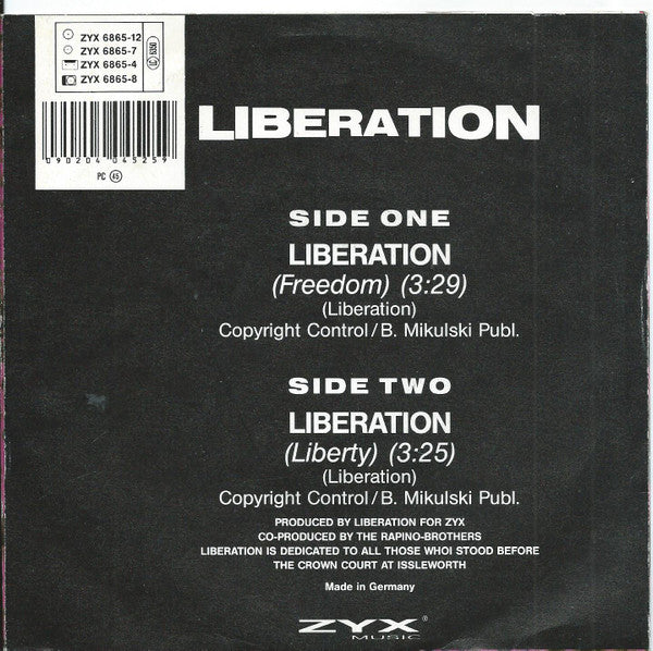 Liberation : Liberation (7", Single)