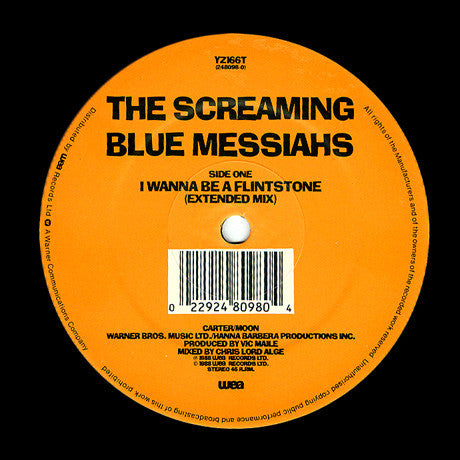The Screaming Blue Messiahs : I Wanna Be A Flintstone (Extended Mix) (12", Single)