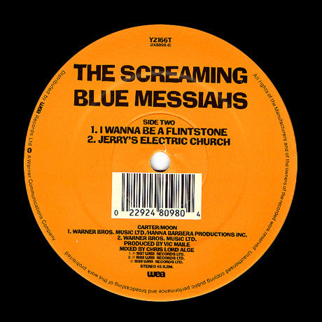 The Screaming Blue Messiahs : I Wanna Be A Flintstone (Extended Mix) (12", Single)