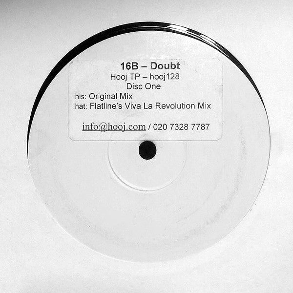 Omid '16B' Nourizadeh : Doubt (Disc One) (12", TP, W/Lbl, Sti)