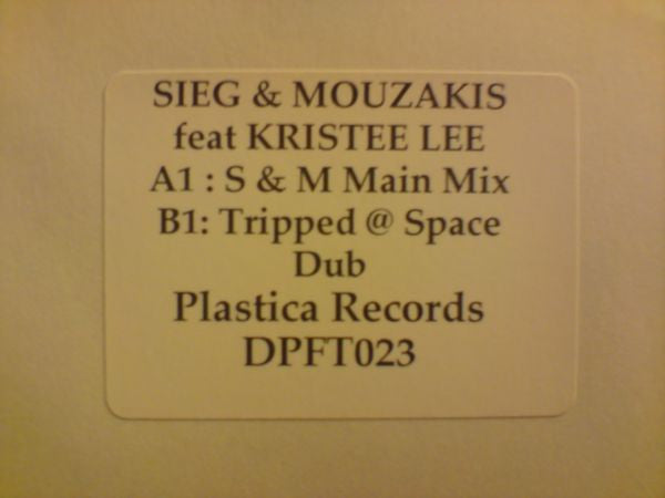 Sieg & Mouzakis Featuring Kriste Lee : Body Takes Control (12", W/Lbl)
