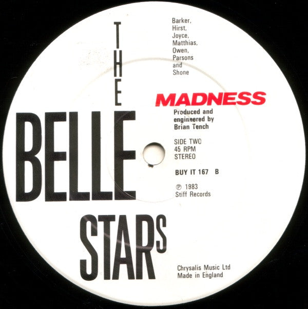 The Belle Stars : Sign Of The Times (Remixed Extended 12" Version) (12", Single)