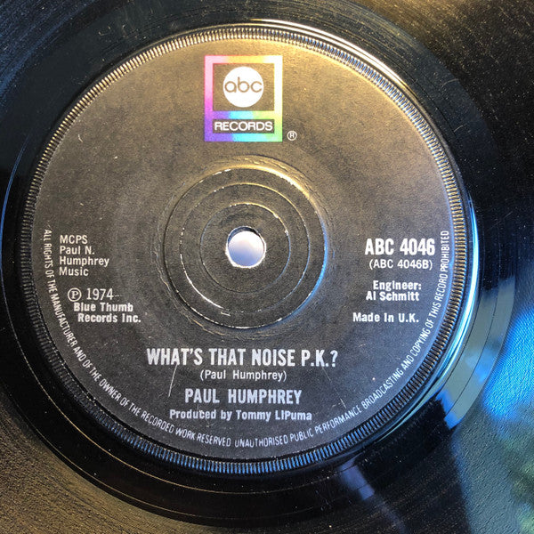 Paul Humphrey : Cochise (7", sol)