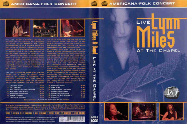 Lynn Miles : Live At The Chapel (DVD-V, NTSC)