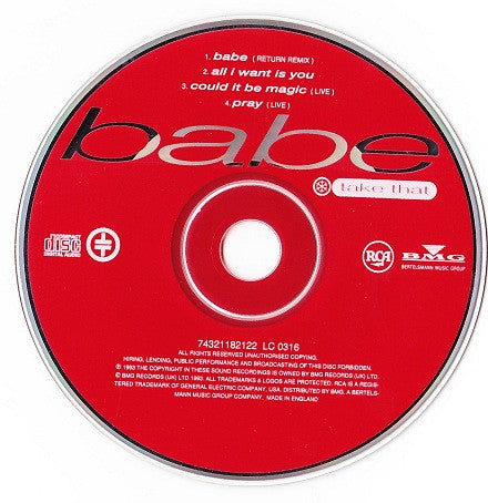 Take That : Babe (CD, Maxi, Ltd)