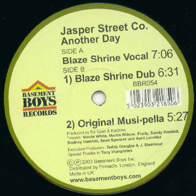 Jasper Street Co. : Another Day (Blaze Remixes) (12")