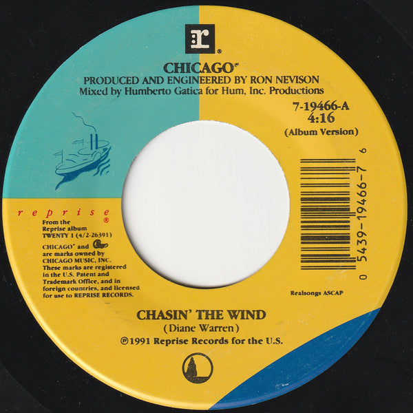 Chicago (2) : Chasin' The Wind (7", Single)