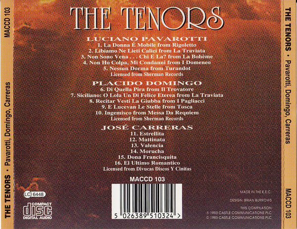 The Three Tenors : Pavarotti, Domingo, Carreras (CD, Comp)