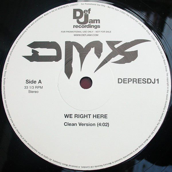 DMX : We Right Here (12", Promo)