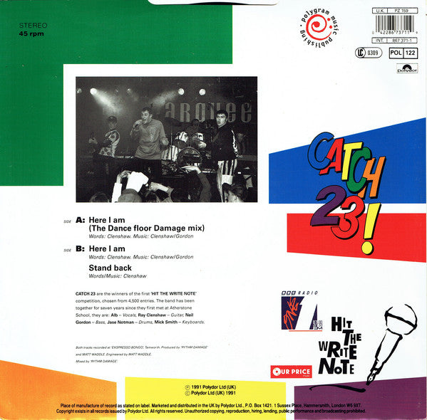 Catch 23 : Here I Am (The Dance Floor Damage Mix) (12", Single)