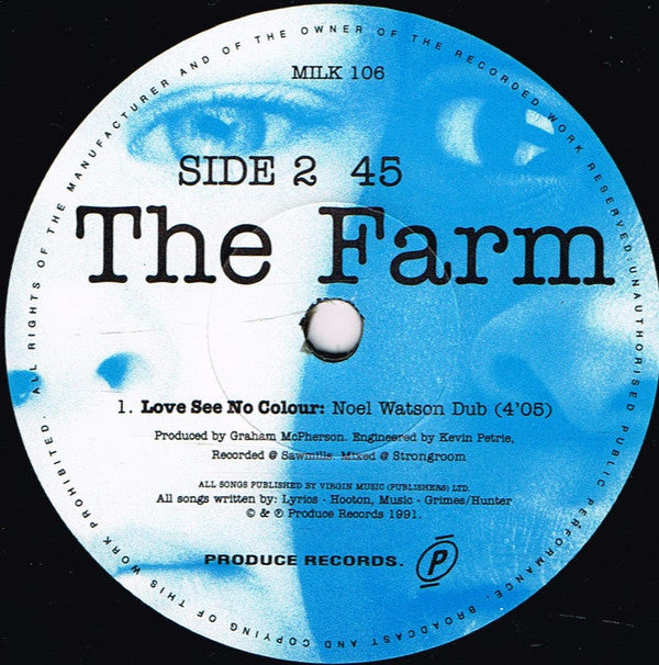 The Farm : Love See No Colour (7", Single)
