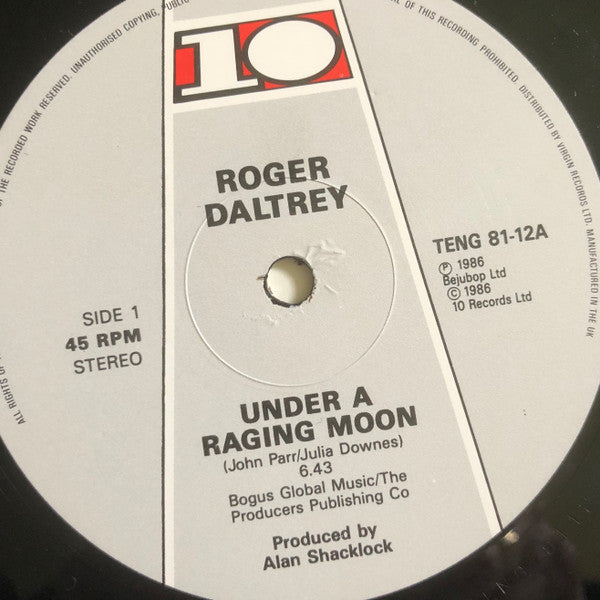 Roger Daltrey : Under A Raging Moon (12", Single, S/Edition, Gat)