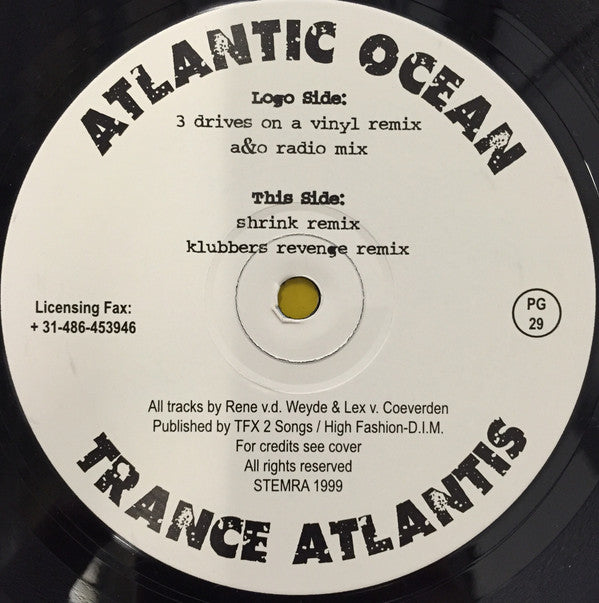 Atlantic Ocean : Trance-Atlantis (12", Maxi)