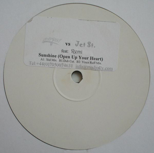 Madjolly Vs Jet Set (2) Feat: Remi : Sunshine (Open Up Your Heart) (12", W/Lbl, Sti)