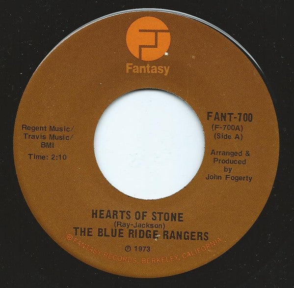 Blue Ridge Rangers : Hearts Of Stone / Somewhere Listening (For My Name) (7", Single)