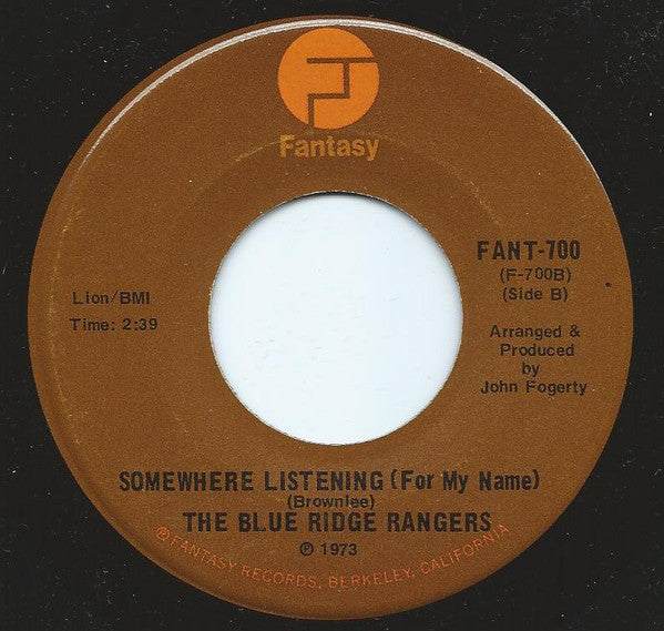 Blue Ridge Rangers : Hearts Of Stone / Somewhere Listening (For My Name) (7", Single)