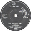 Des O'Connor : For The Good Times (7", Single)