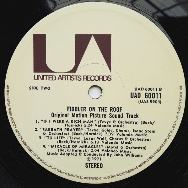 John Williams (4) : Fiddler On The Roof (Original Motion Picture Soundtrack Recording) (2xLP, Album, Gat)