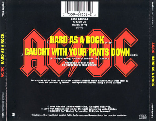 AC/DC : Hard As A Rock (CD, Single, Pos)