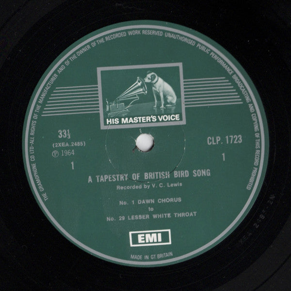 Victor C. Lewis : A Tapestry Of British Bird Song (LP, Mono)