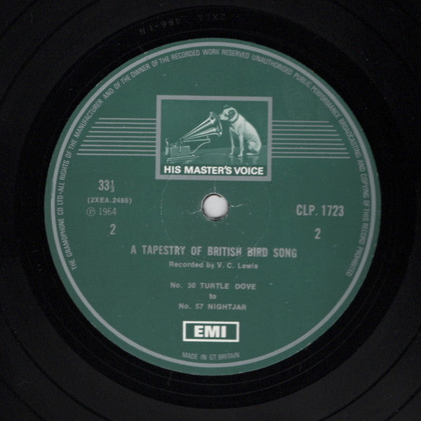 Victor C. Lewis : A Tapestry Of British Bird Song (LP, Mono)