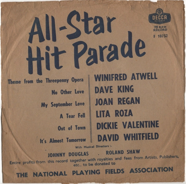 Various : All Star Hit Parade (Shellac, 10")