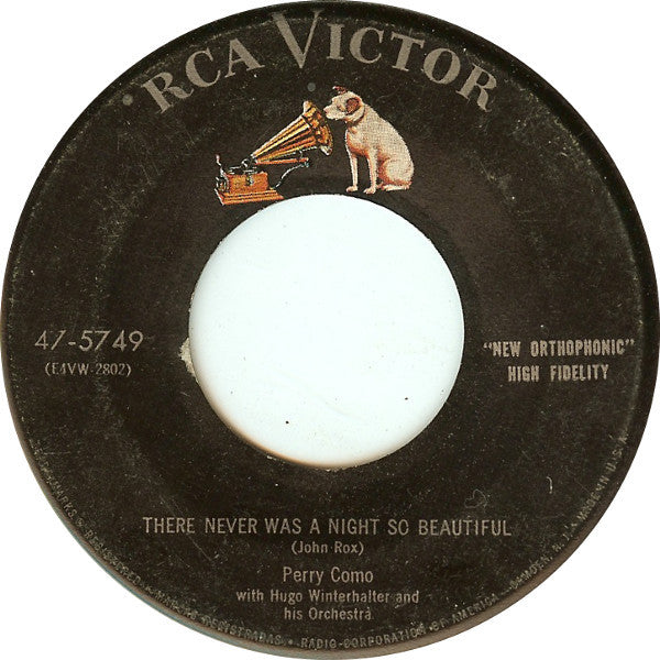 Perry Como : Hit And Run Affair / There Was Never A Night So Beautiful (7")