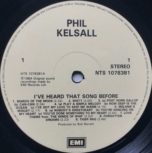 Phil Kelsall : I've Heard That Song Before (LP)
