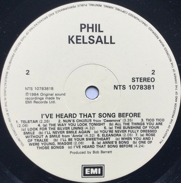 Phil Kelsall : I've Heard That Song Before (LP)