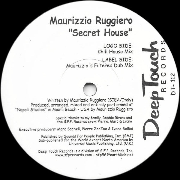 Maurizio Ruggiero : Secret House (12")