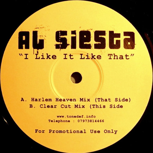 Al Siesta : I Like It Like That (12", Promo)