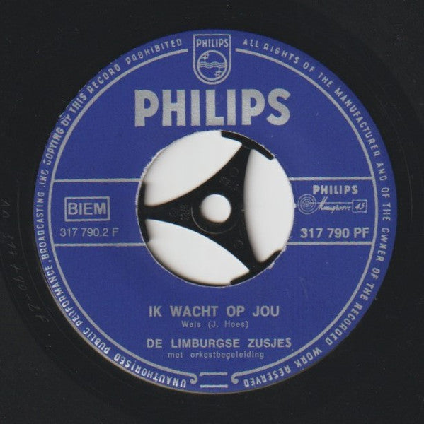 De Limburgse Zusjes : De Boerinnekes Dans / Ik Wacht Op Jou (7", Single, Mono, Juk)