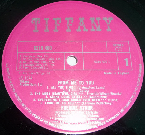 Freddie Starr : From Me To You (LP)